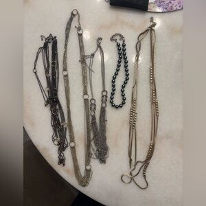 Elegant Silver and Gold Women's Necklace Set